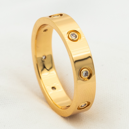 [Glimmer]LOVEリング 3.6MM 8ダイヤモンド