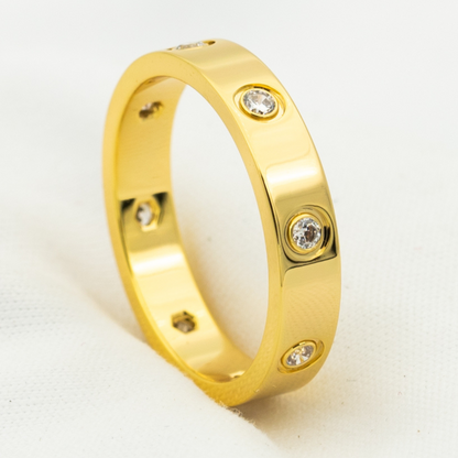 [Glimmer]LOVEリング 3.6MM 8ダイヤモンド