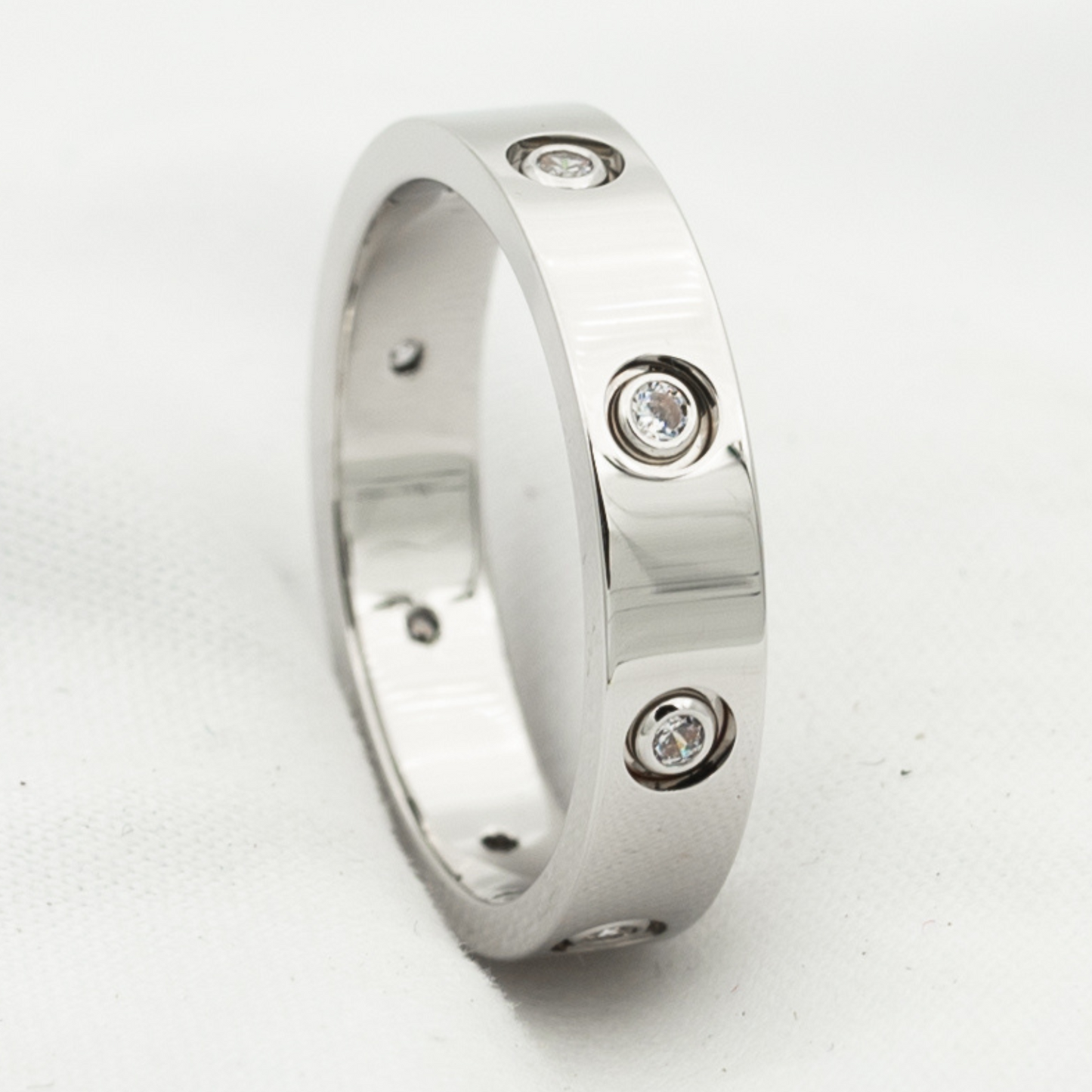 [Glimmer]LOVEリング 3.6MM 8ダイヤモンド