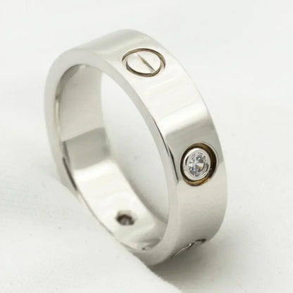 [Glimmer]LOVE RING 5.5MM 3ダイヤモンド シルバー