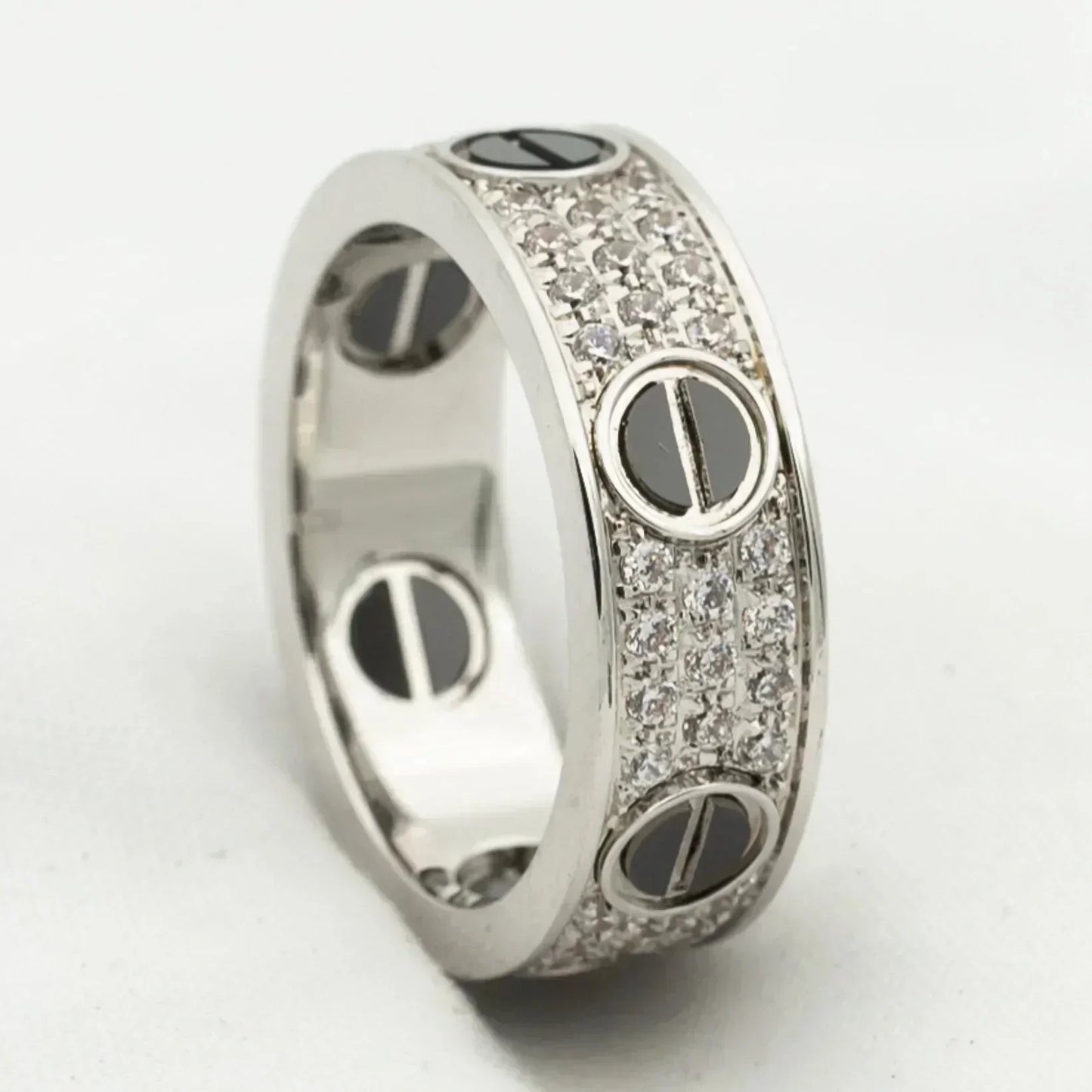 [Glimmer]LOVEリング 5.5mm パヴェダイヤモンドセラミック