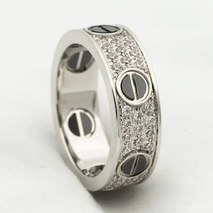 [Glimmer]LOVEリング 5.5mm パヴェダイヤモンドセラミック
