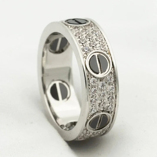 [Glimmer]LOVEリング 5.5mm パヴェダイヤモンドセラミック