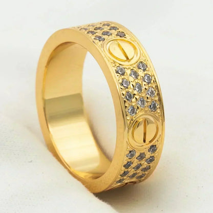 [Glimmer]LOVE RING 5.5MM ダイヤモンド パヴェ