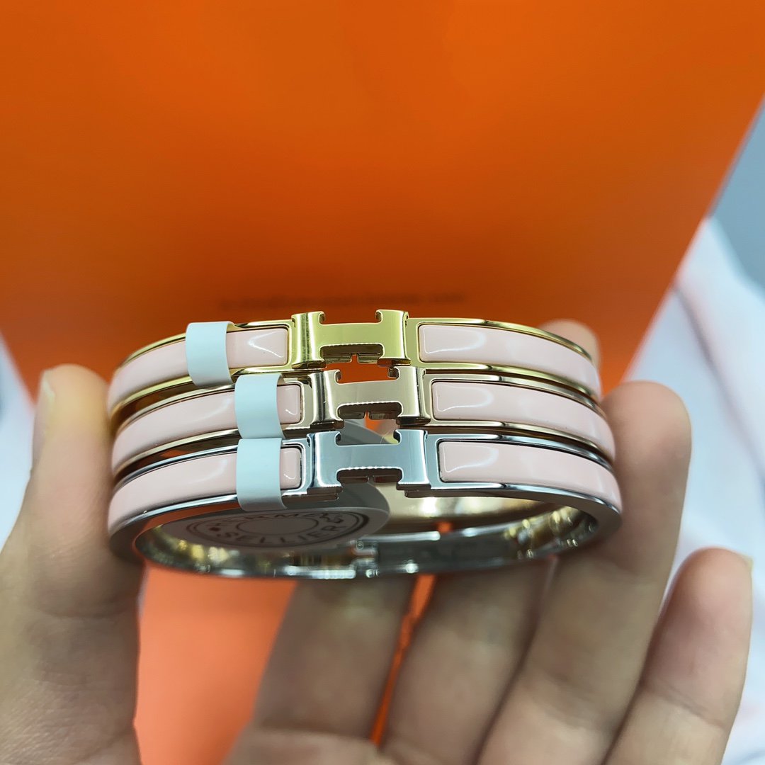 [Glimmer]CLASSIC HM クリック ピンク 8MM エナメル ブレスレット