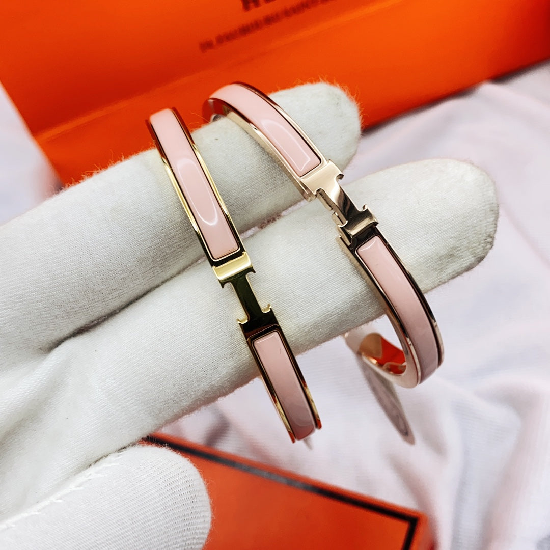 [Glimmer]CLASSIC HM クリック ピンク 8MM エナメル ブレスレット