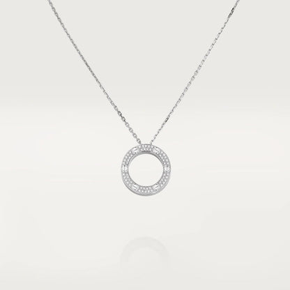 [Glimmer]LOVEネックレス 調節可能 シルバー