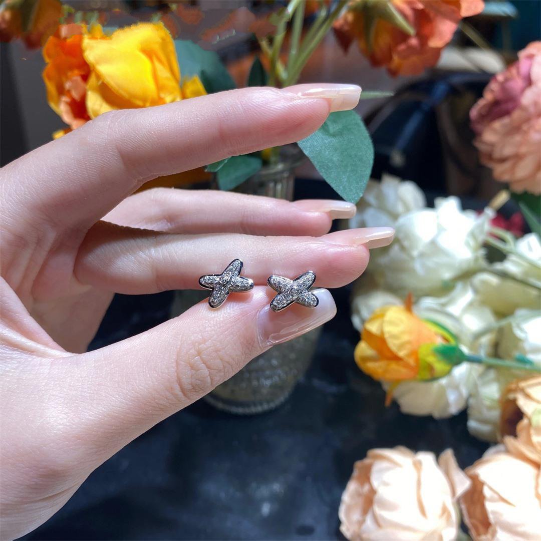 [Glimmer]JEWELRY SILVER DIAMOND EARRINGS