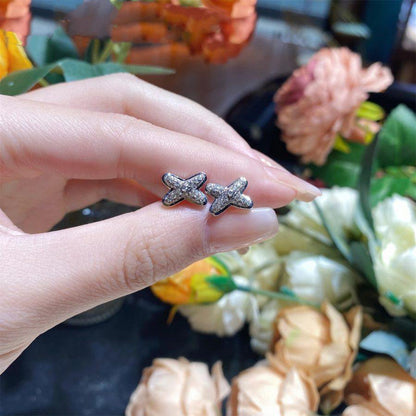 [Glimmer]JEWELRY SILVER DIAMOND EARRINGS