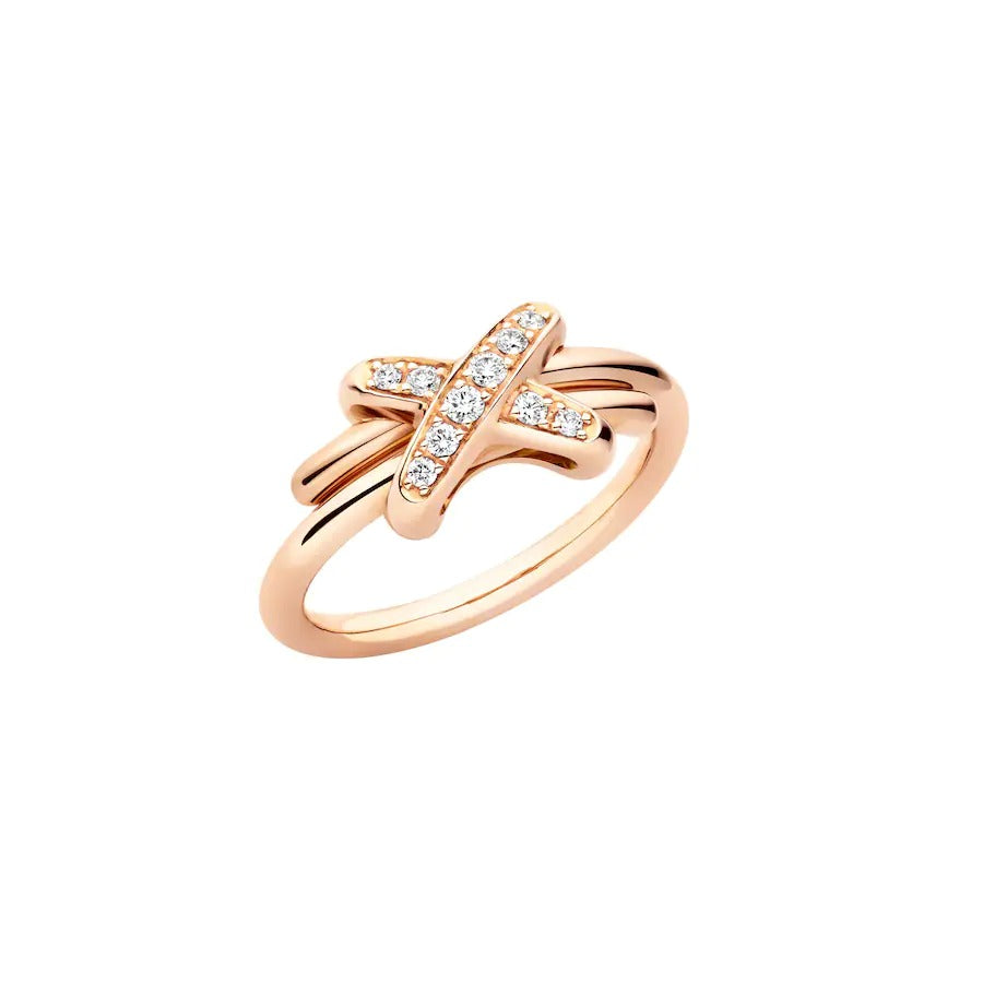 [Glimmer]JEUX DE PINK GOLD DIAMOND RING