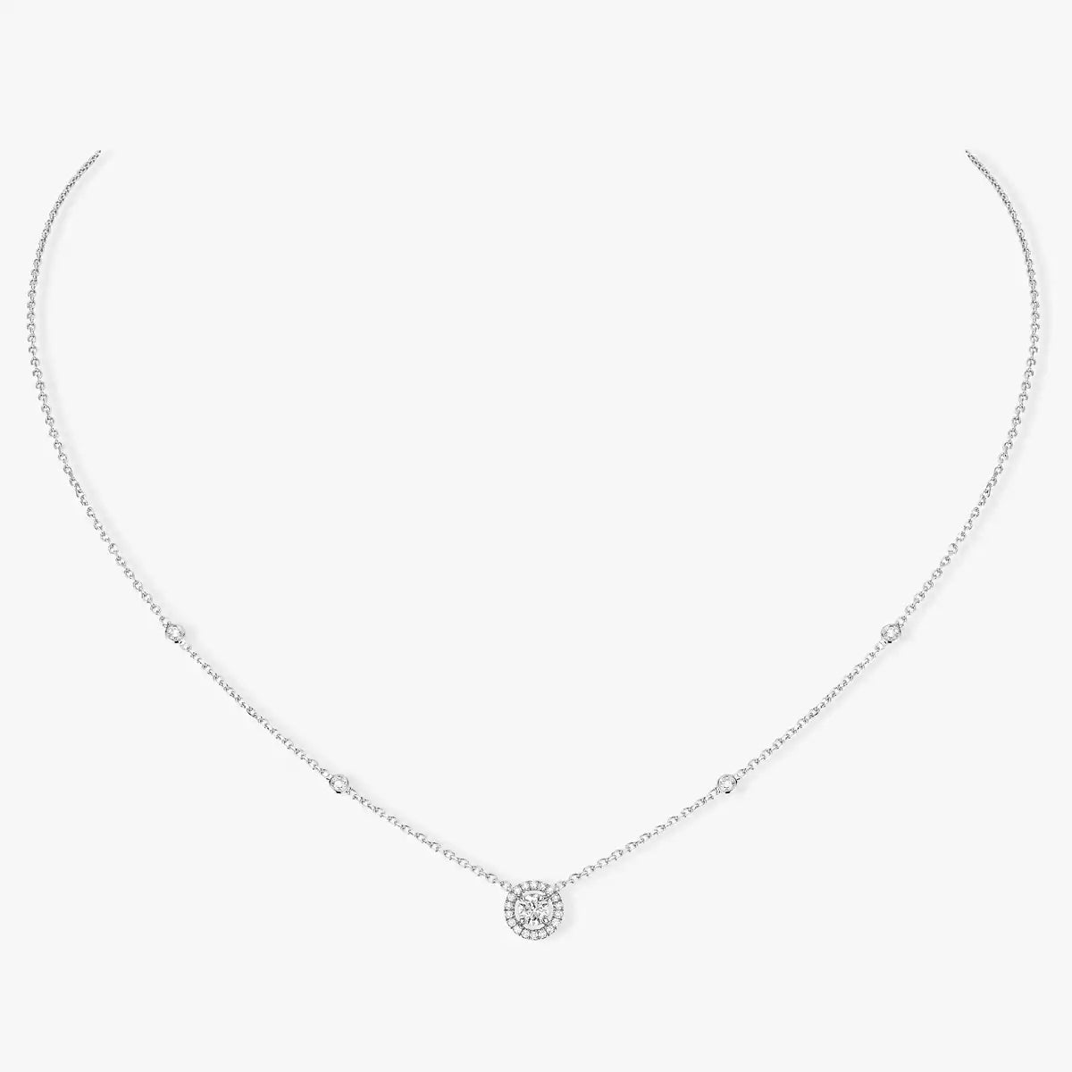 [Glimmer]Diamond Necklace 0,20ct Brilliant Shape Joy