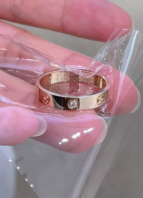 [グリマー]ラブリング 4MM 1ダイヤモンド