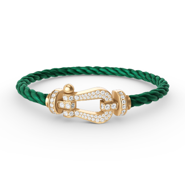 [Glimmer]FORCE LARGE HORSESHOE FULL DIAMOND BRACELET GOLD