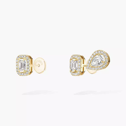 [Glimmer]ダイヤモンドピアス0.10ct マイツイン1+2