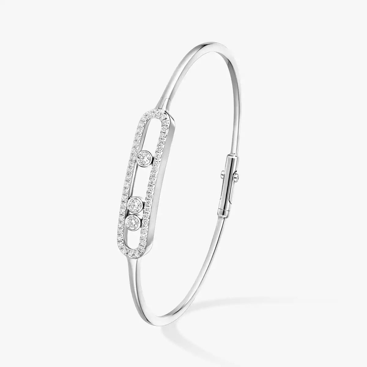 [Glimmer]Move Pavé Diamond Bangle Bracelet M