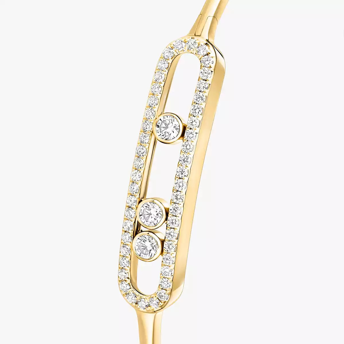 [Glimmer]Move Pavé Diamond Bangle Bracelet M