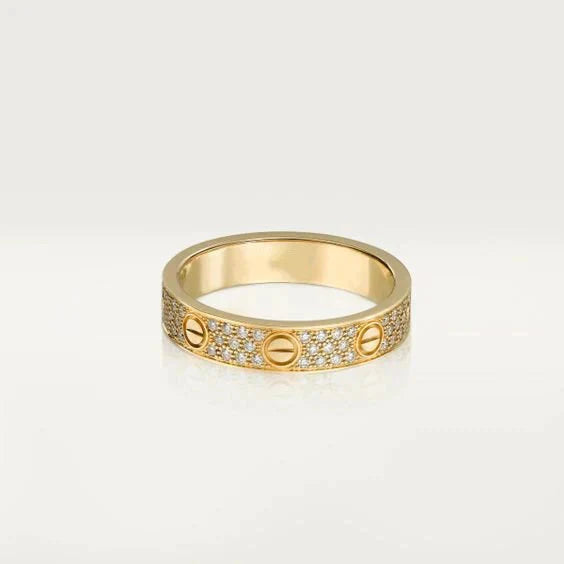 [Glimmer]LOVE RING 3.6MM ダイヤモンド パヴェ