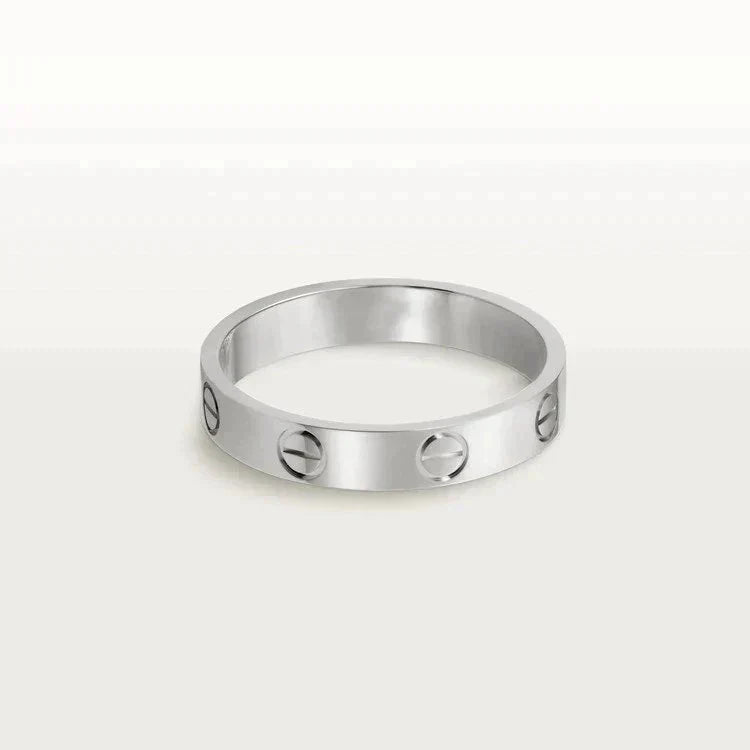 [グリマー]ラブリング 4MM 1ダイヤモンド シルバー